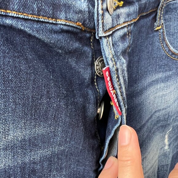 Dsquared2 Distressed Denim Jeans – Men’s Size 52 – Blue Wash - Picture 6 of 10